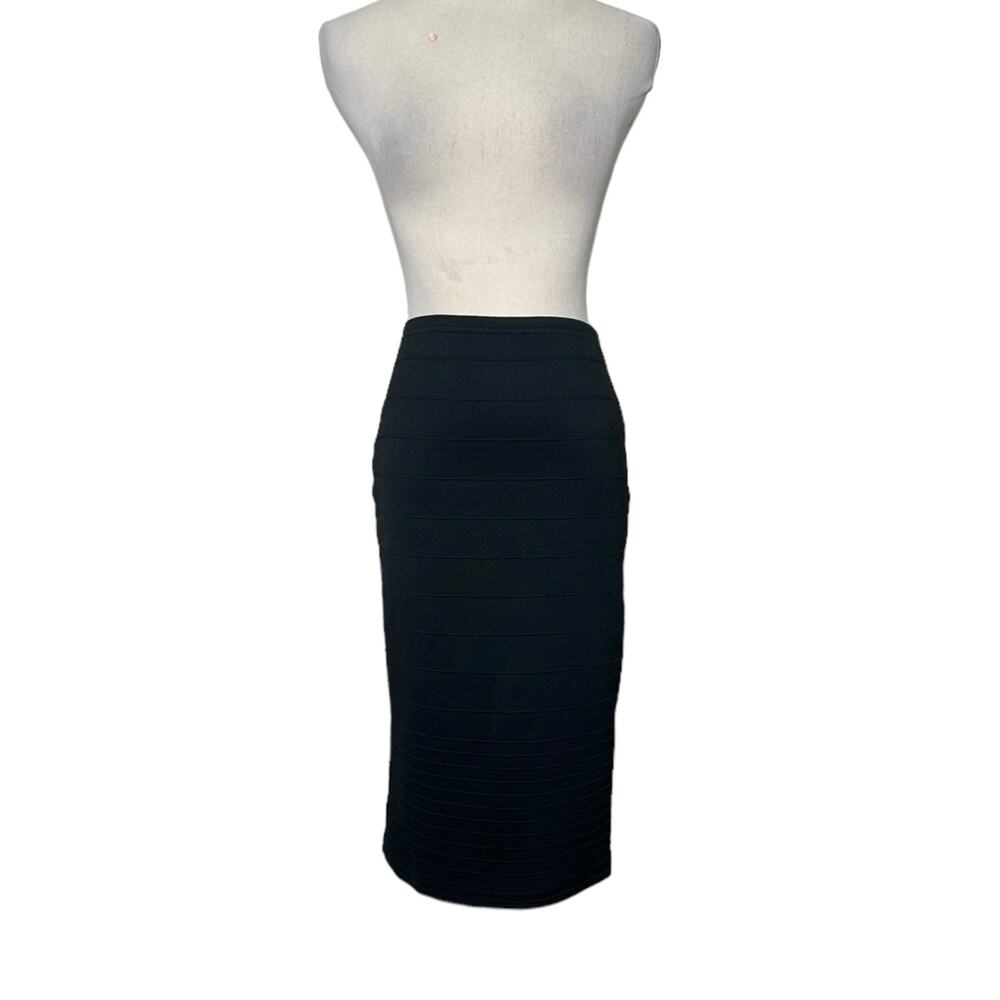 Topshop black tube midi pull on knit skirt size 4